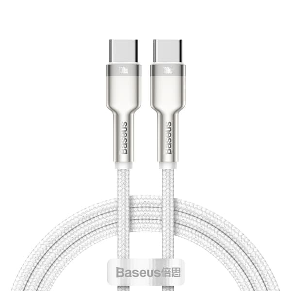 Baseus cable Cafule Metal PD USB-C - USB-C 1.0 m white 100W