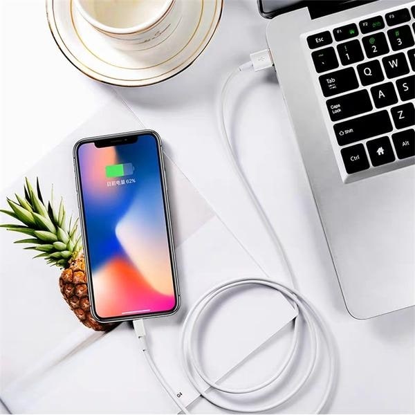 hög kvalitet 2 m iphone  kabel "Vit"
"White"