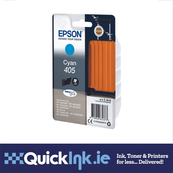 Epson 405 Cyan 300 sidor bläck C13T05G24010