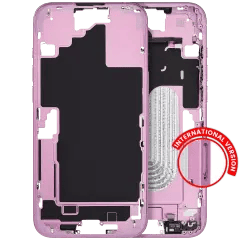 Mellanramshölje med smådelar för iPhone 16 Plus (EU / Global version) (Begagnad OEM-dragning: Klass A) (Rosa)