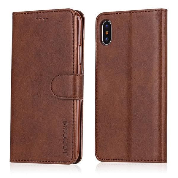 LC läderfodral för iPhone 15 – Svart svart