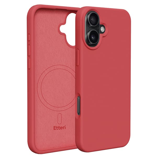 Etteri Silicone Mag skal för iPhone 16 Plus hallon
