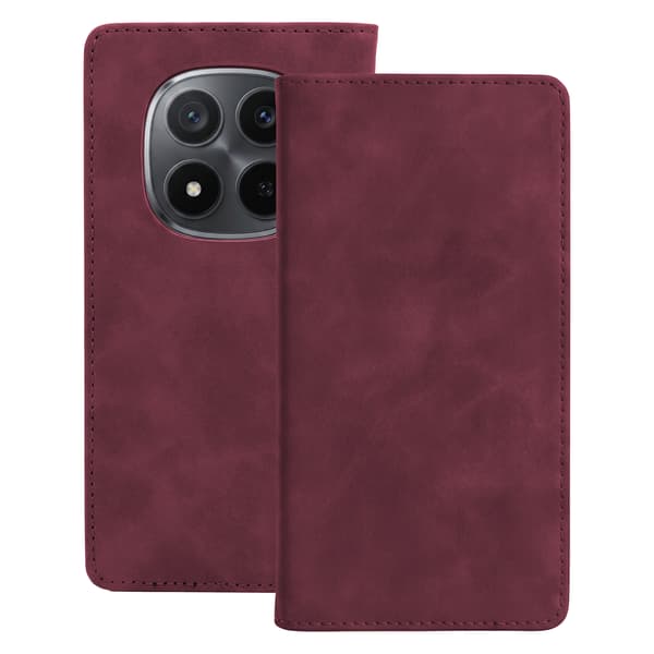 Smart Suede fodral för Xiaomi Redmi Note 15 Pro Plus 5G maroon