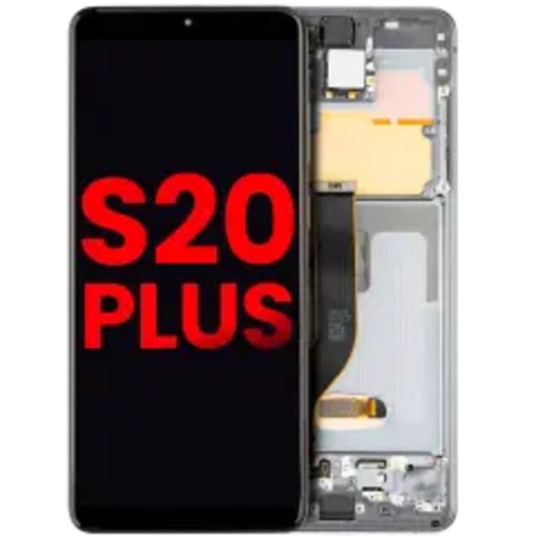 OLED-enhet med ram för Samsung Galaxy S20 Plus 5G (Eftermarknad Plus) (Cosmic Gray)