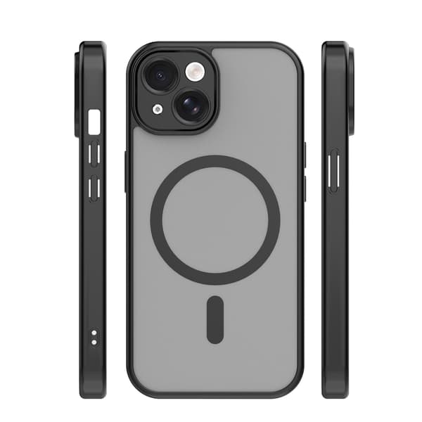 Mag Matt skal för iPhone 15 svart kameraskydd svart