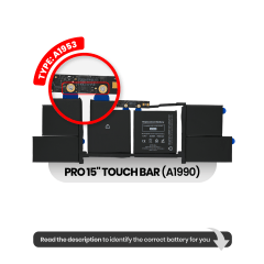 Battery (A1953) For MacBook Pro 15" A1990 (2018-2019)