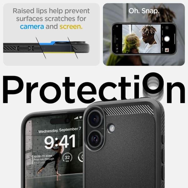 Spigen Rugged Armor Mag Magsafe-fodral för iPhone 16 matt svart
