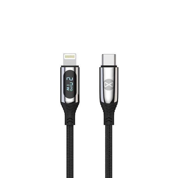 Forever LCD-kabel USB-C - Lightning 1,0 m 27W svart svart