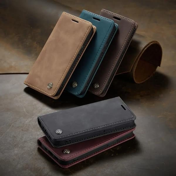 CaseMe läderfodral 013 för iPhone 7/8/SE2 – Svart