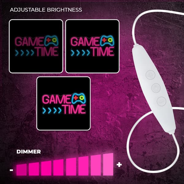 Forever Light Neon PLEXI LED GAME TIME flerfärgad FPNE34