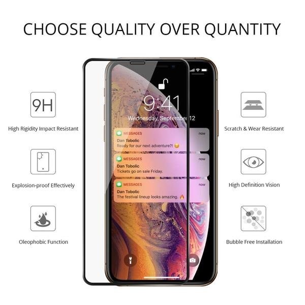 2 st  härdad glas för iphone X/Xs