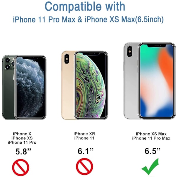 (2 Pack) Skärmskyddför  iPhone 11 Pro Max/XS Max