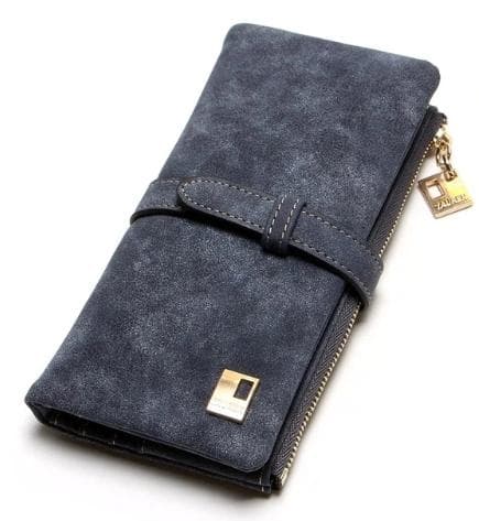 Kvinnliga Plånböcker med Dragkedja Nubuck Läder