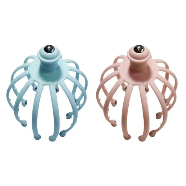Octopus Hårbotten huvud massager rosa rosa