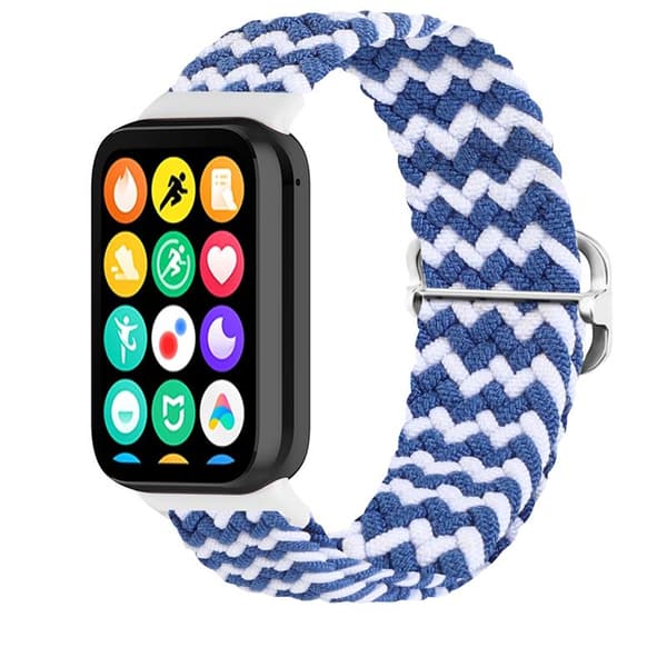 FLÄTAD REM MI BAND 8 PRO / M8 PRO (10) blå OCH vit vit