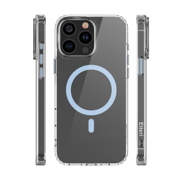 Etteri Color Mag Case för iPhone 15 Pro - Ljusblå, TPU & PC