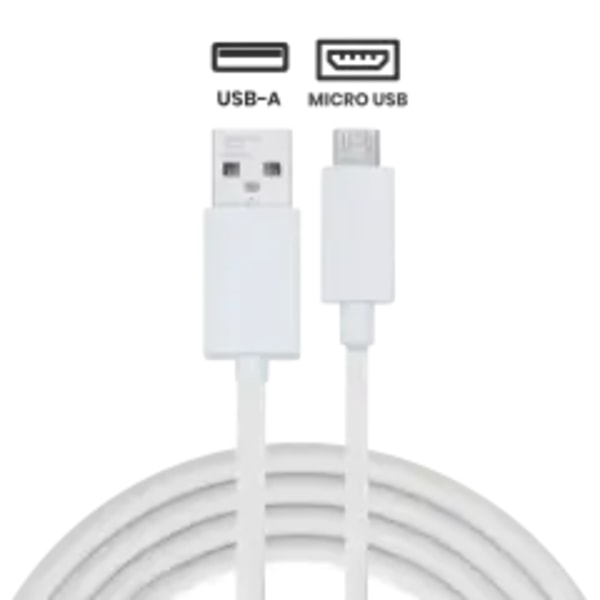 Micro USB till USB Typ A-kabel (Generisk) (Vit)