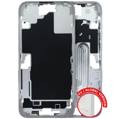 Mellanramshölje med smådelar för iPhone 16 Plus (EU / Global version) (Begagnad OEM-dragning: Klass B) (Vit)
