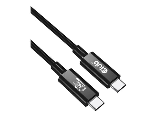 Club 3D CAC-1575 USB4 Gen2x2 USB-C kabel 2m svart svart