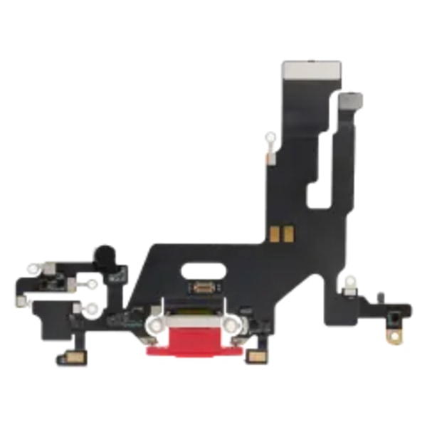 Laddningsport Flexkabel för iPhone 11 (Eftermarknad Plus) (Röd)