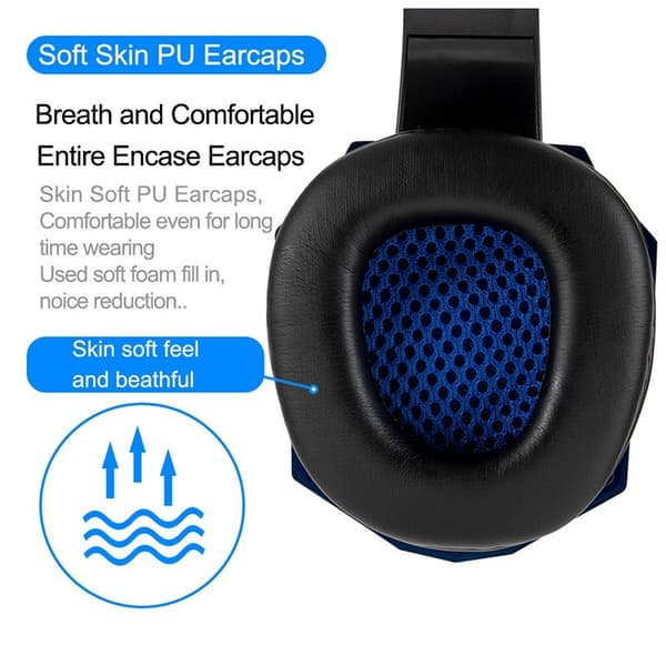 Professionell Gamer Headset för Dator och PS4 röd röd