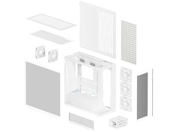 Arctic Xtender Case White Tårn Udvidet ATX Ingen strömförsörjning Glass vit vit