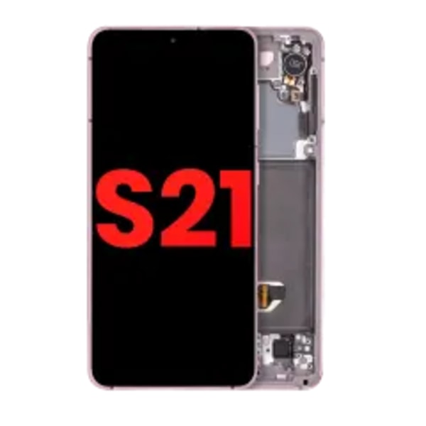 OLED-enhet med ram för Samsung Galaxy S21 5G (Eftermarknad Plus) (Phantom Violet)