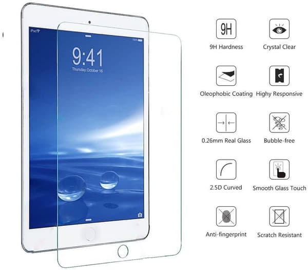 [2-pack] iPad Air / Air 2 / Pro / Ny iPad 9.7 skärmskydd|2,5D