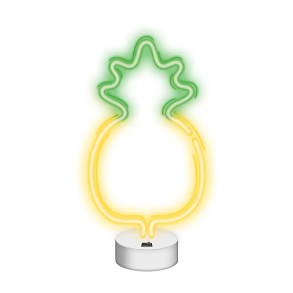 Neon LED på stativ PINEAPPLE gul grön NNE05 Neolia