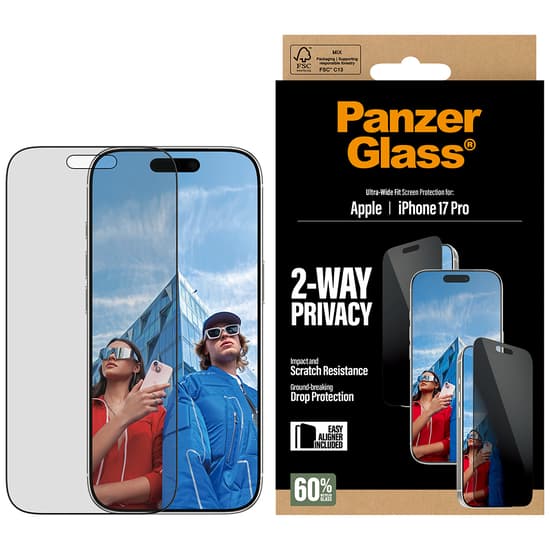 PanzerGlass® 2-vägs sekretess skärmskydd iPhone 17 Pro