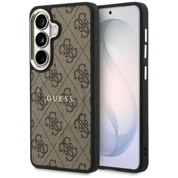 Guess fodral 4G Embossed Ring MagSafe för Samsung Galaxy S26 brun