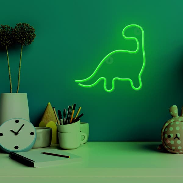 Neon LED-ljus DINOSAUR grön NNE01 Neolia