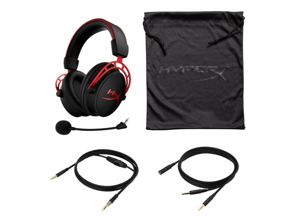 HyperX Cloud Alpha Kablet hörlurar svart röd svart