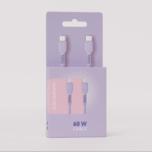 COLORUM-kabel USB-C - USB-C 1,8m 3A CK60-CC-09 xLavenda