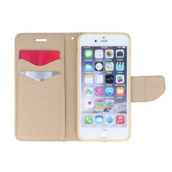 Smart Fancy fodral för iPhone 14  svart guld guld