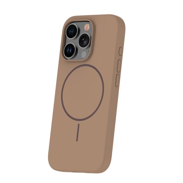 Silikon tunt Mag-skal till iPhone 16 Pro 6,3\" brunt