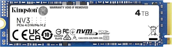 Kingston SSD NV3 4TB M.2 PCI Express 4.0 x4 (NVMe)