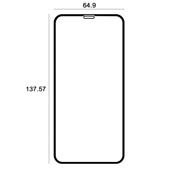 Etteri härdat glas 9D för iPhone X/XS/11 Pro