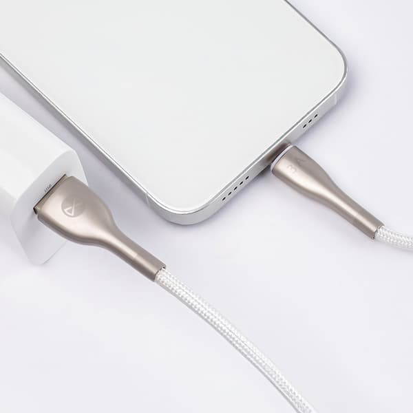 Forever Sleek kabel USB - USB-C 1,0 m 3A vit vit