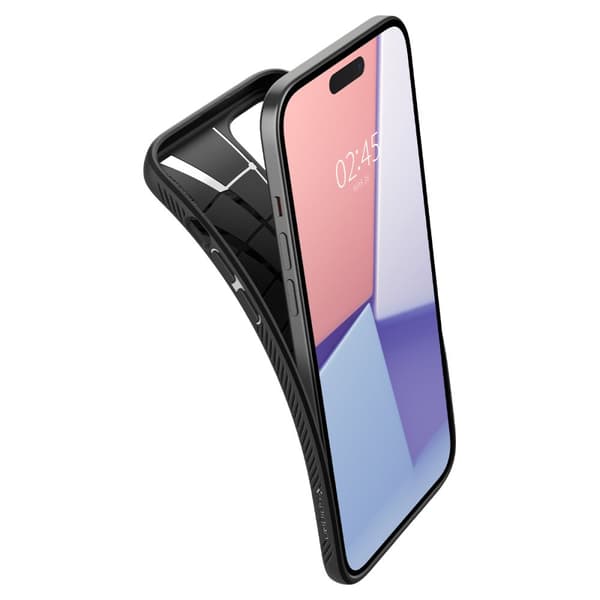 Spigen Liquid Air fodral för iPhone 15 matt svart svart