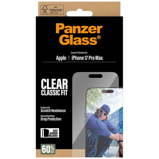 PanzerGlass® Skärmskydd iPhone 2025 6.9 Pro, Classic Fit med EasyAligner