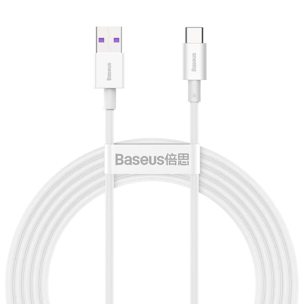 Baseus kabel Superior USB - USB-C 2,0 m vit 66W vit