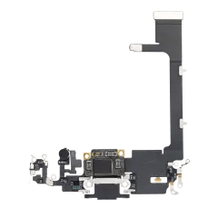 Laddningsport Flexkabel med kort för iPhone 11 Pro (Premium) (Rymdgrå) svart