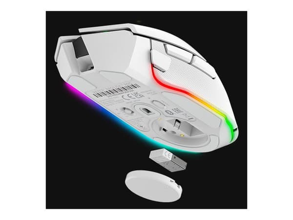 Razer Basilisk V3 pro Optisk trådlös Kablet vit