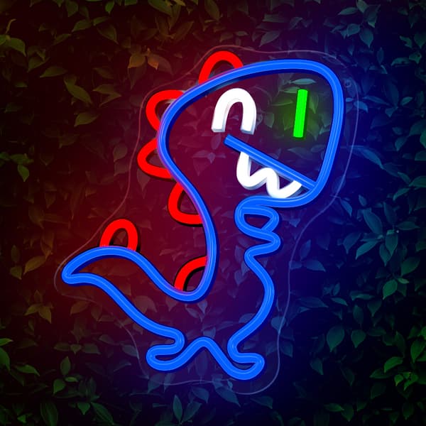 Neon PLEXI LED JURASSIC BABY DINO blå FLNJ01 Forever Light blå
