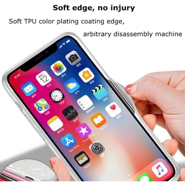Lyxigt glänsande tempererat glas för Iphone 7+/8+