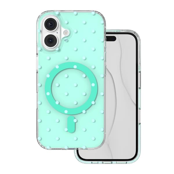 Bubble Dots Mag skal för iPhone 16 grön grön
