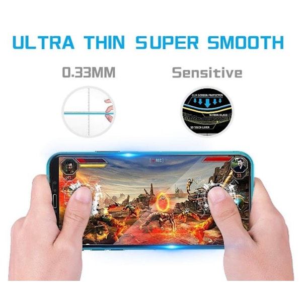 3 st Heltäckande Härdat Glas för Iphone 11 pro Max/ Xs max