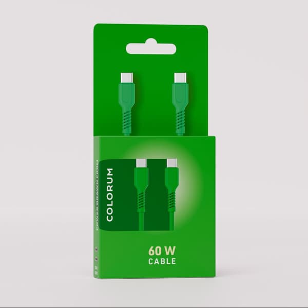 COLORUM kabel USB-C - USB-C 1,8m 3A CK60-CC-04 xGreen
