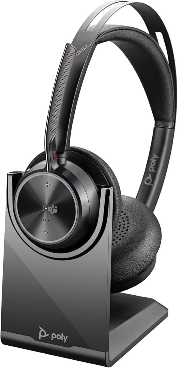 HP Poly Voyager Focus 2 trådlös hörlurar svart